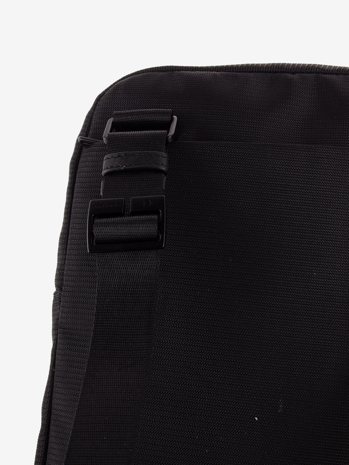 Borsello in pelle e tessuto porta Ipad 11'' nero