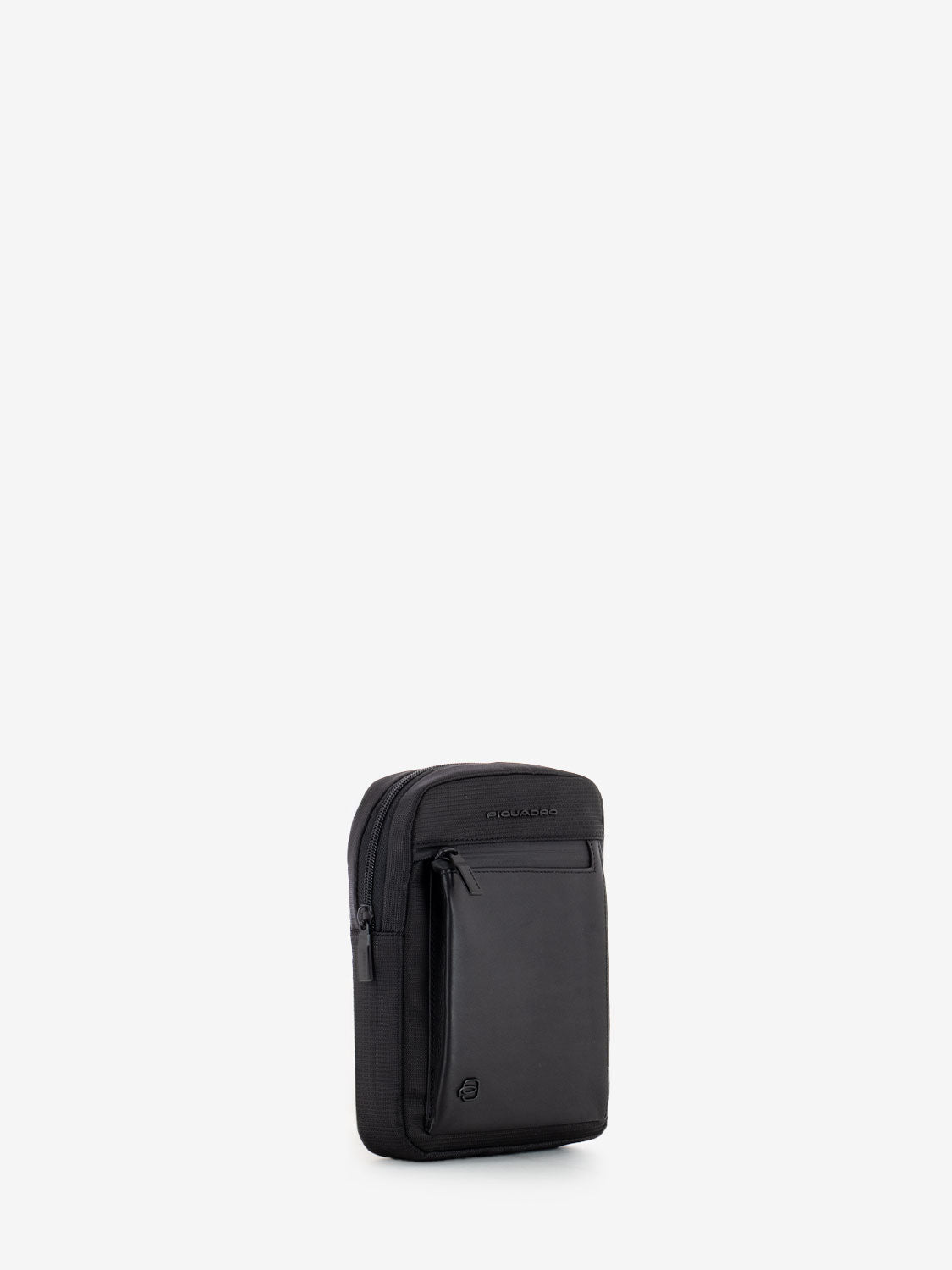 Borsello in pelle e tessuto porta IPad mini nero