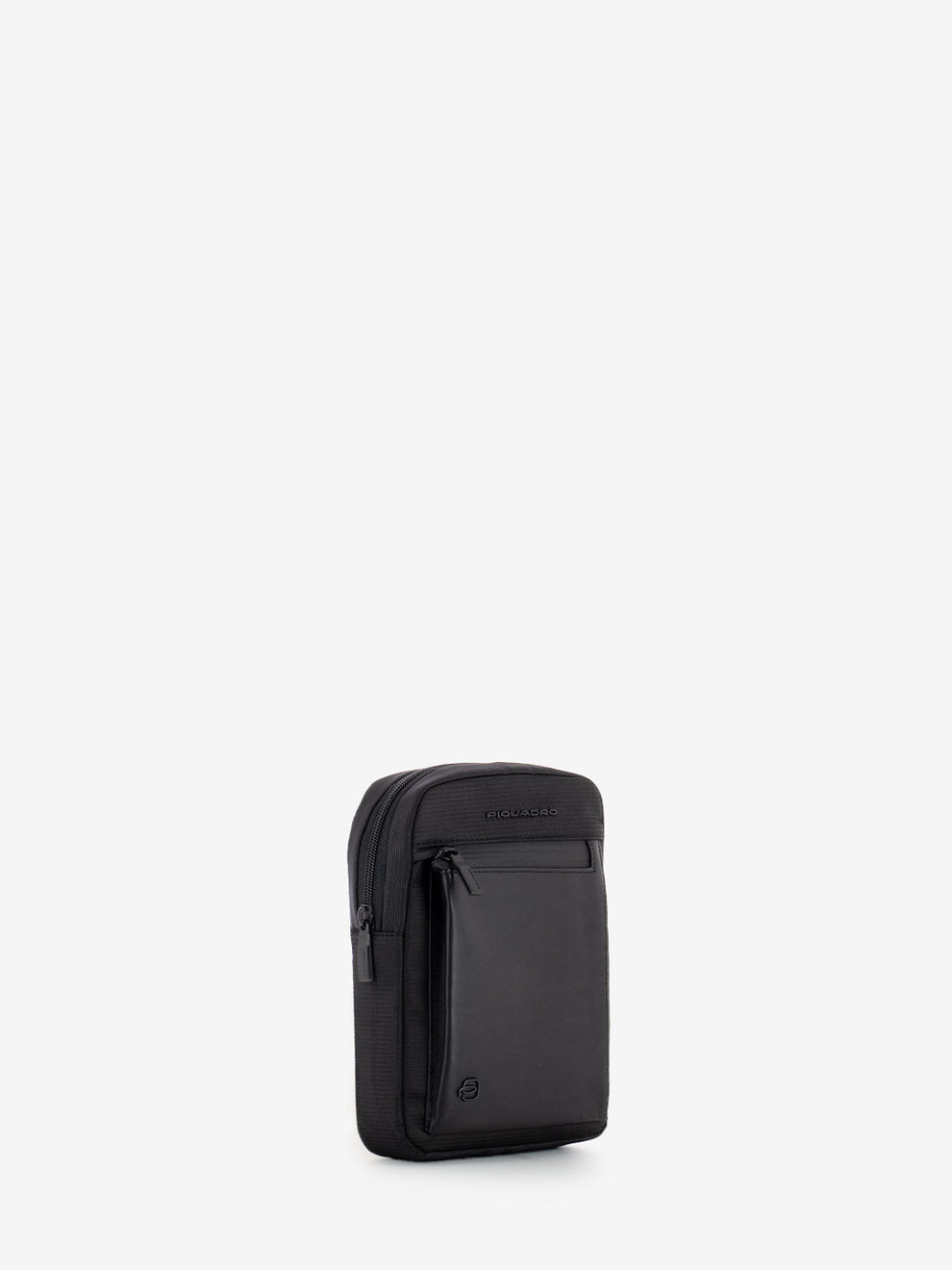Borsello in pelle e tessuto porta IPad mini nero