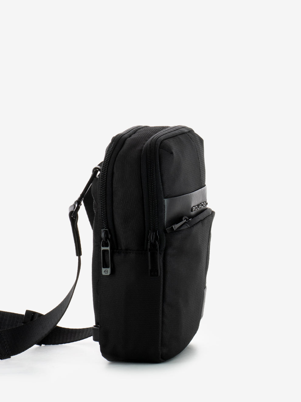 Borsello in tessuto due comparti porta ipad mini nero