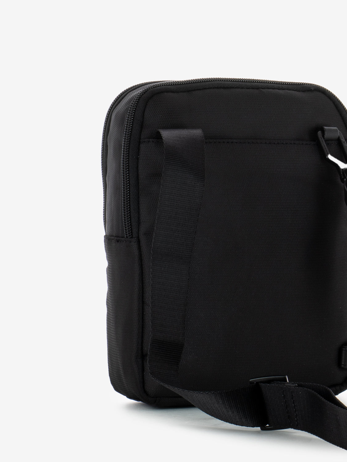 Borsello in tessuto due comparti porta ipad mini nero