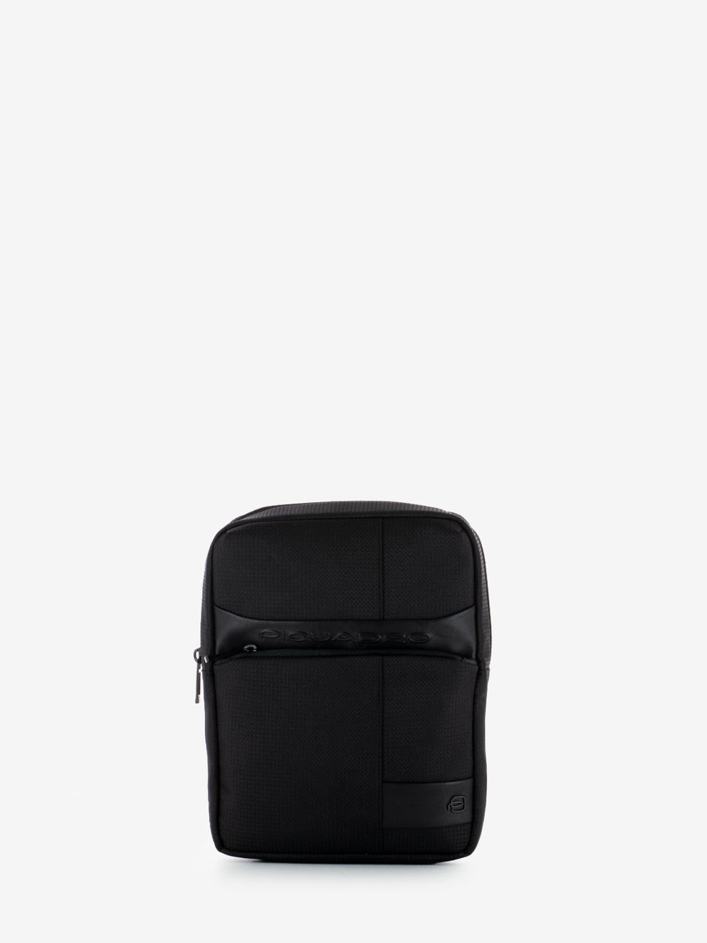 Black fabric and leather iPad bag