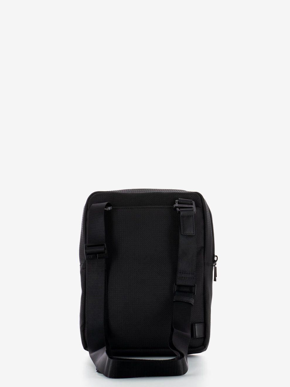 Black fabric and leather iPad bag