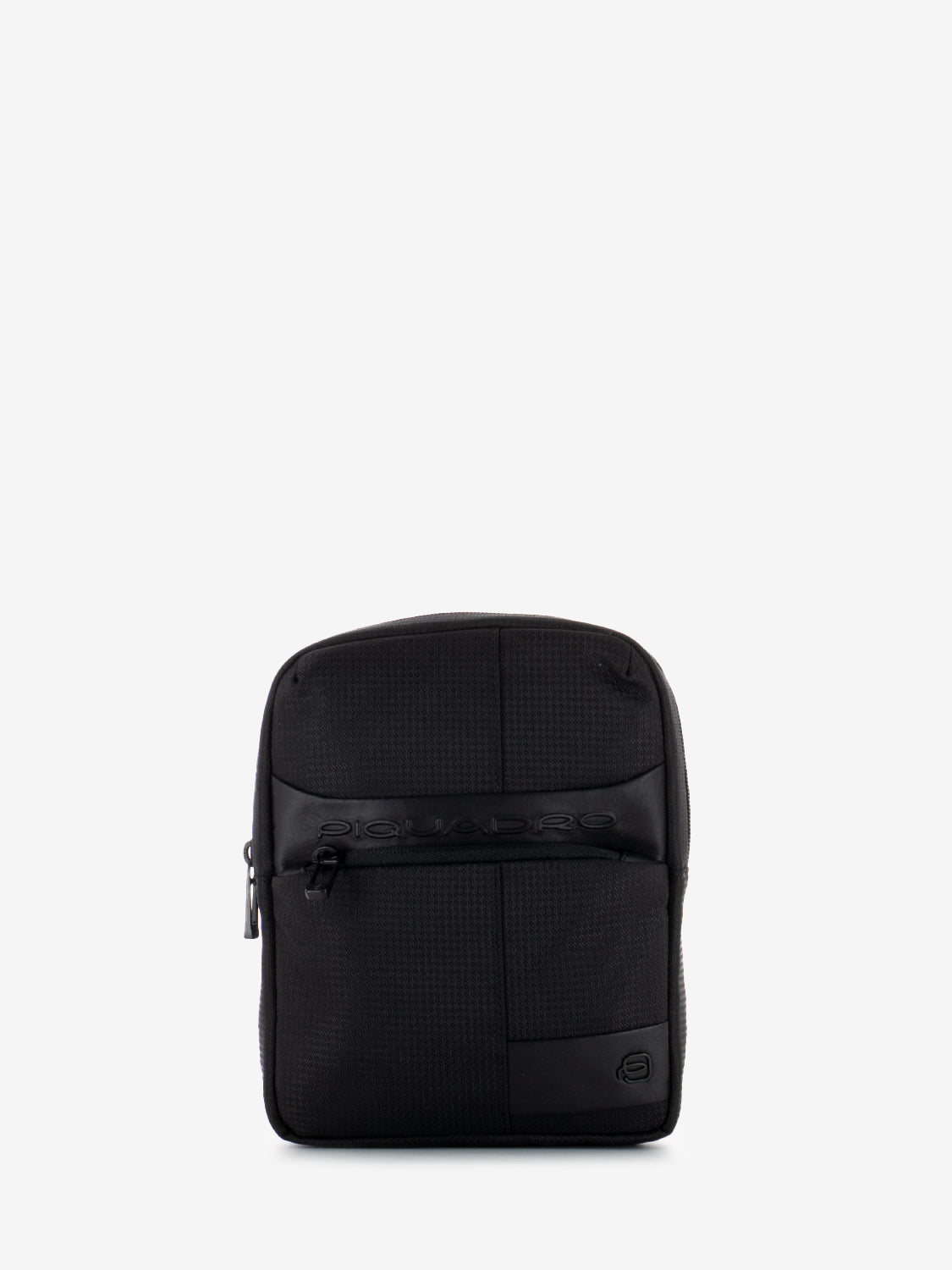 Black fabric and leather iPad mini bag