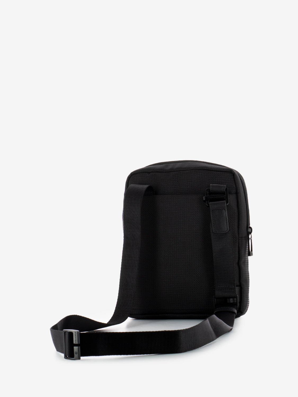 Black fabric and leather iPad mini bag