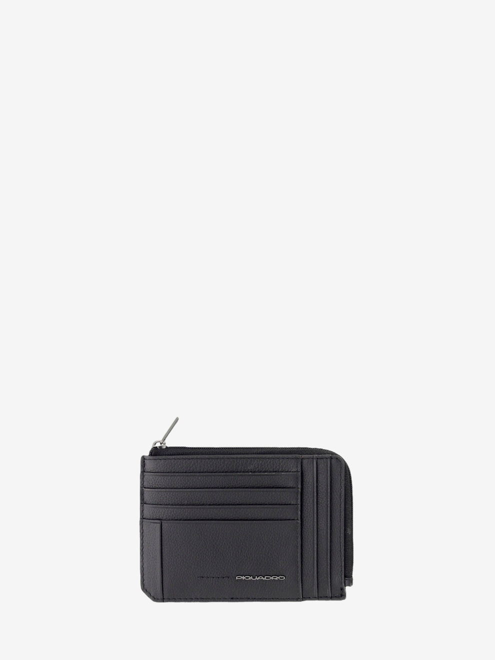 Bustina Porta carte in pelle nera