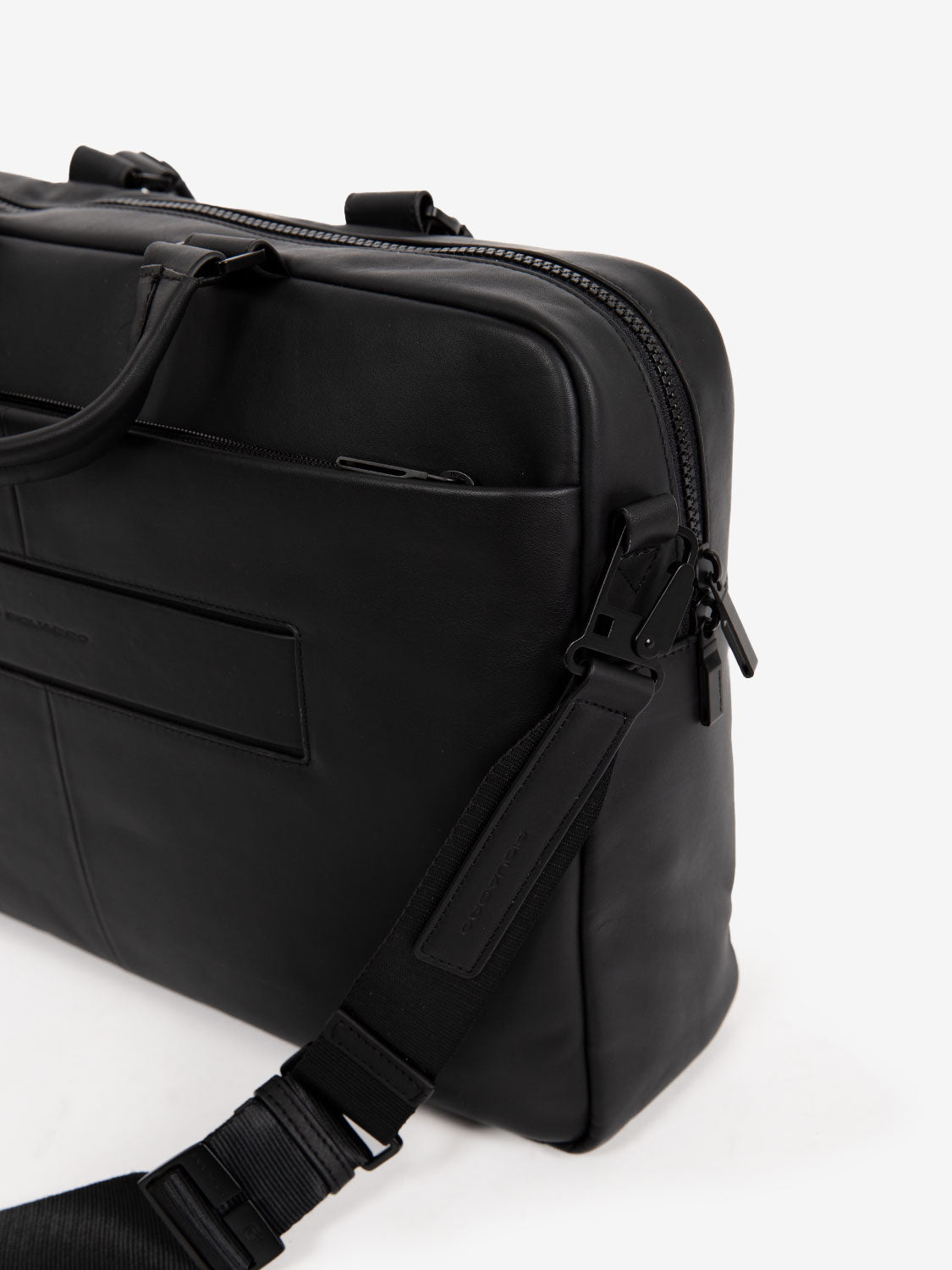 Cartella in pelle e due manici notebook 15.6'' black