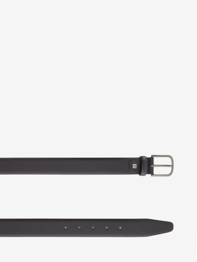 PIQUADRO - Cintura in pelle con ardiglione 35 mm nero