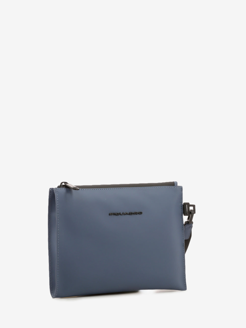 Aviator blue fabric clutch bag