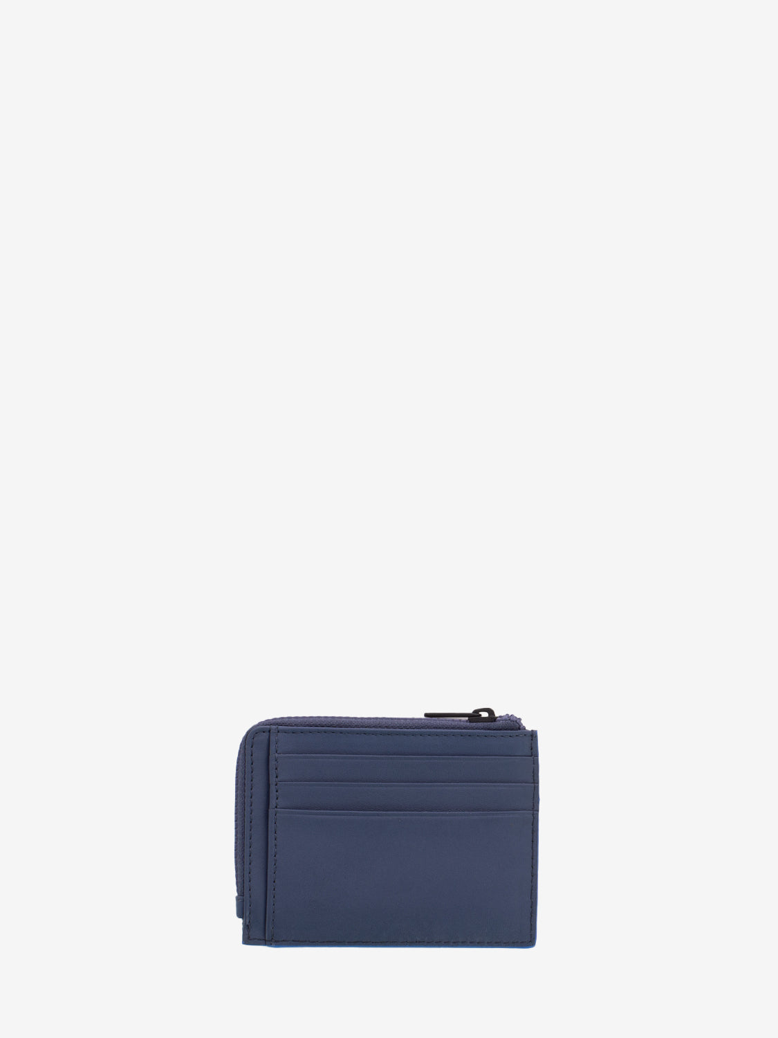 Porta carte con zip in pelle avio