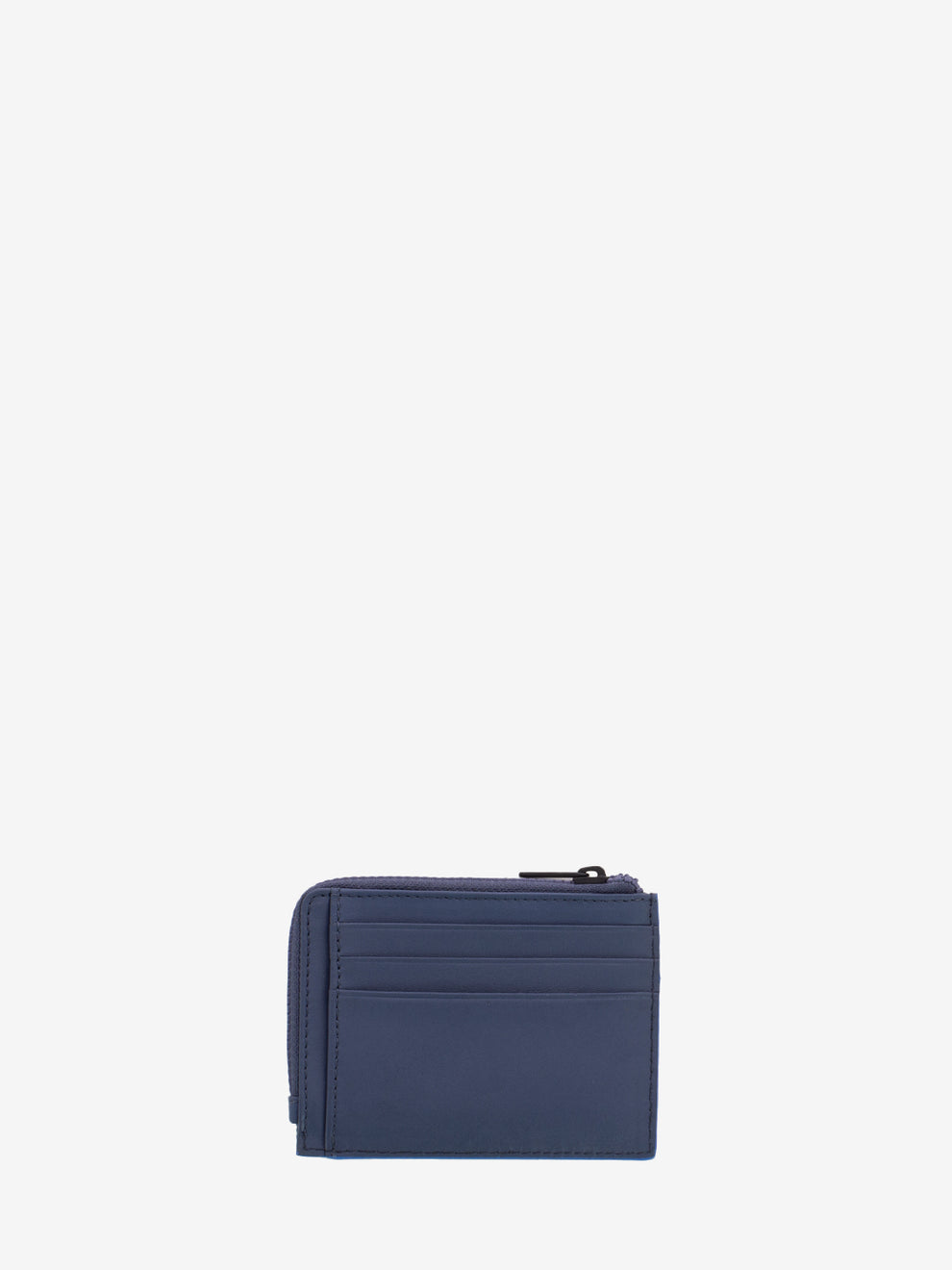 Porta carte con zip in pelle avio