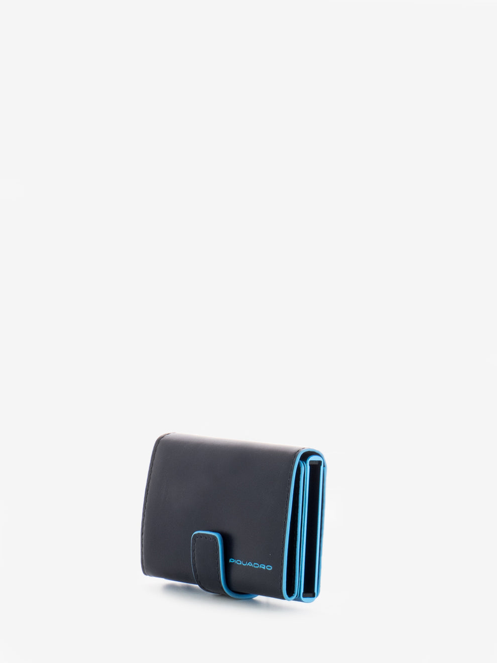 Blue metal credit card holder