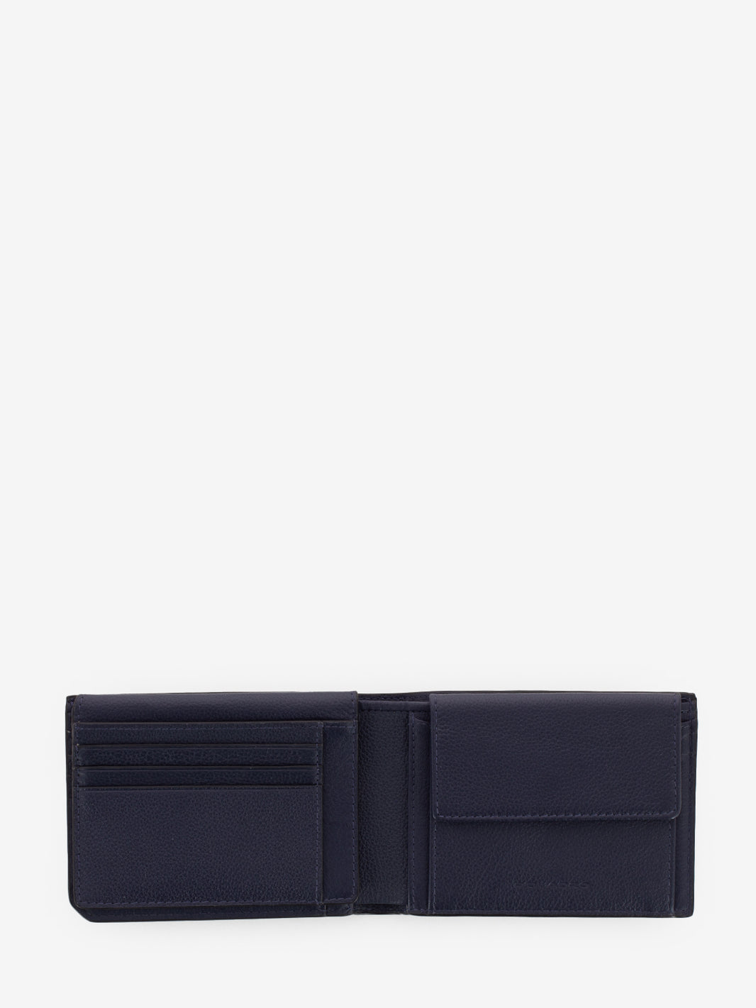 Portafogli con porta documenti in pelle blu