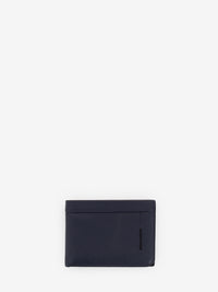 Blue leather wallet with coin purse