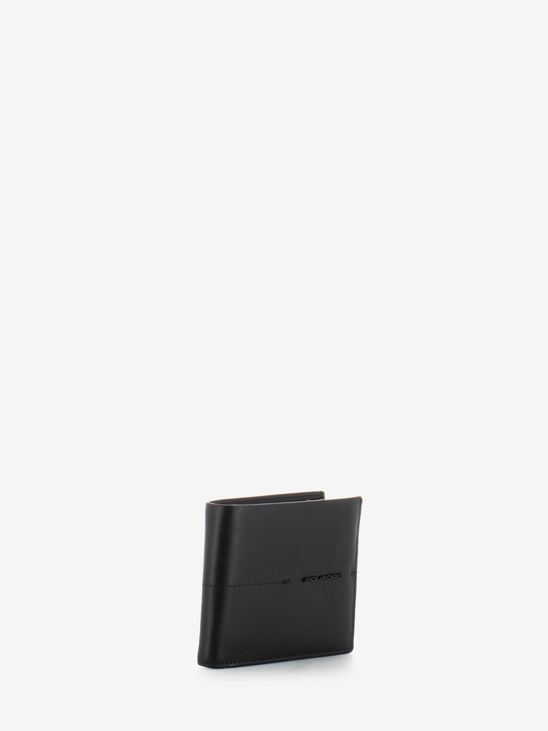 Portafoglio compatto in pelle nero
