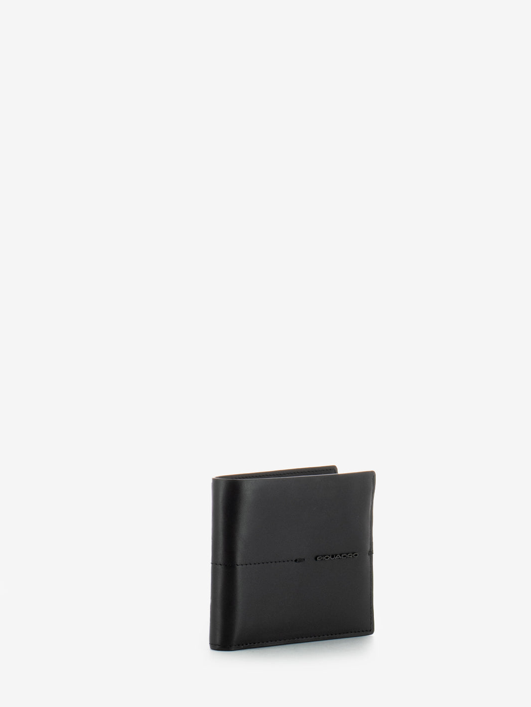 Portafoglio con porta carte in pelle nero