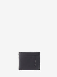 WALLET WITH COIN PURSE; BLACK CARD HOLDER PU4188W137R_N