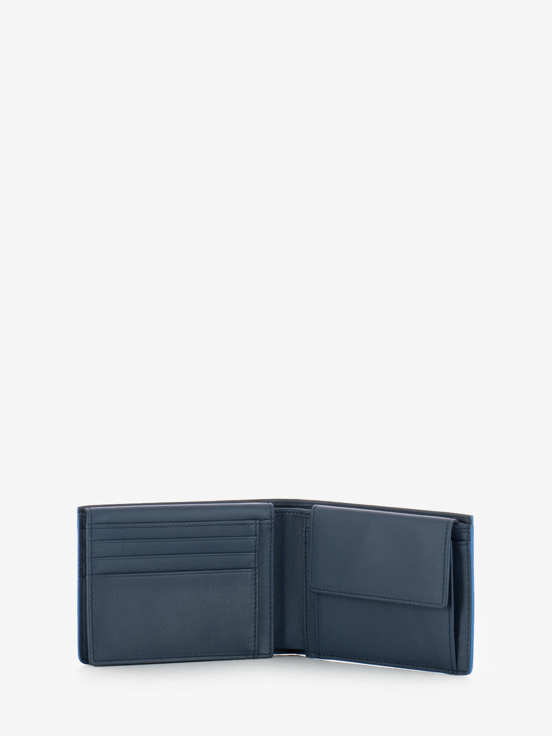 Leather wallet with coin and document holder aviation