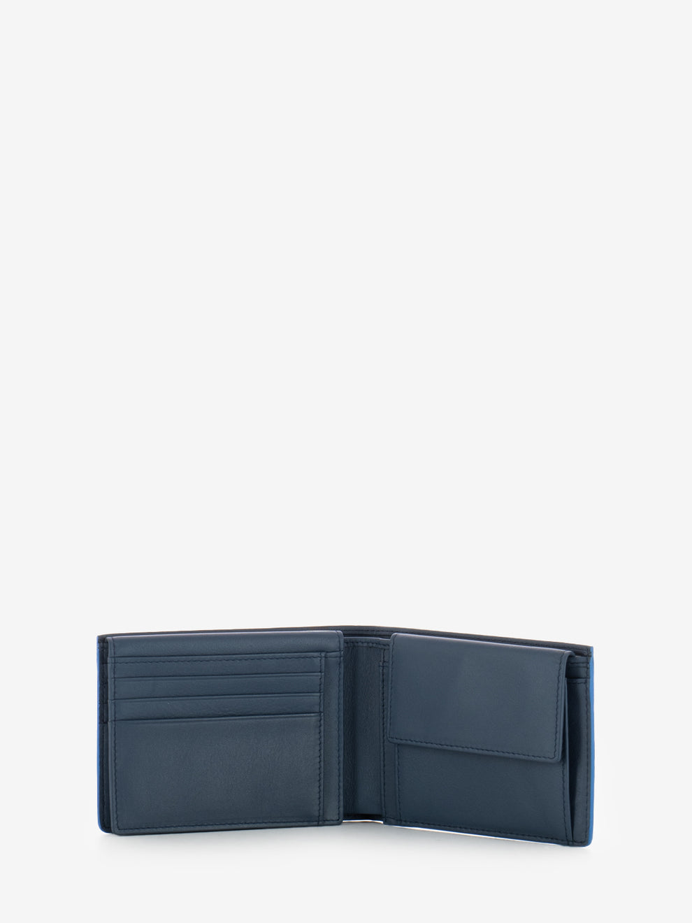 Leather wallet with coin and document holder aviation