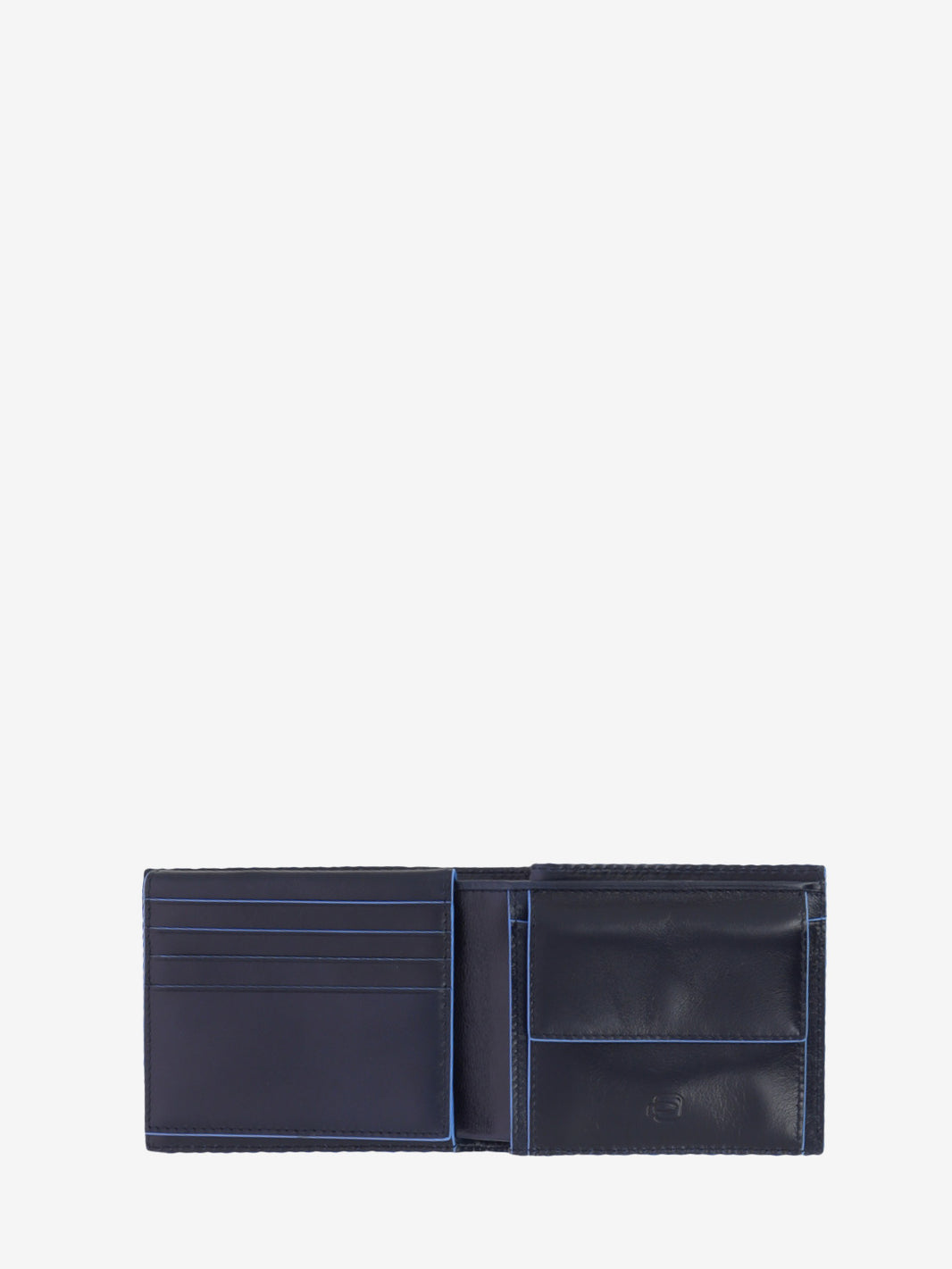 Leather wallet with blue document holder leaflet