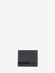 PIQUADRO - Portafoglio uomo compatto con porta carte in pelle grigio