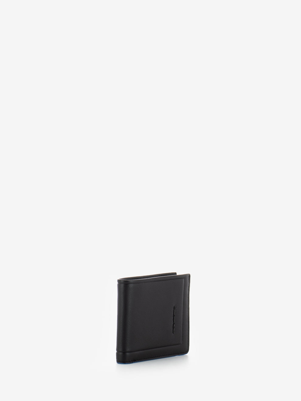Portafoglio uomo compatto con porta carte in pelle nero