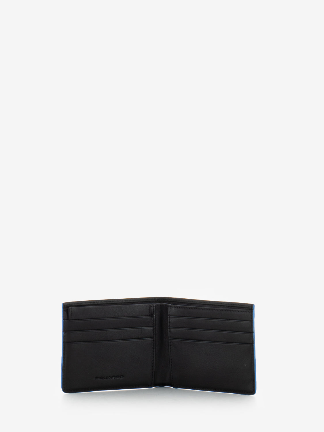 Portafoglio uomo compatto con porta carte in pelle nero