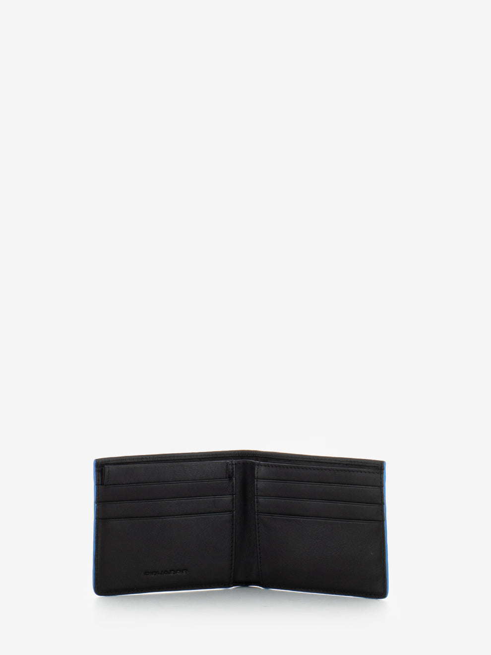 Portafoglio uomo compatto con porta carte in pelle nero