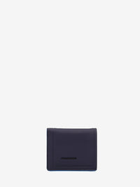 Blue vertical men's wallet