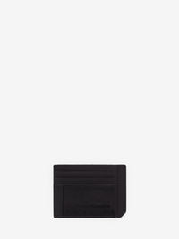 Black Hammered Leather Card Holder