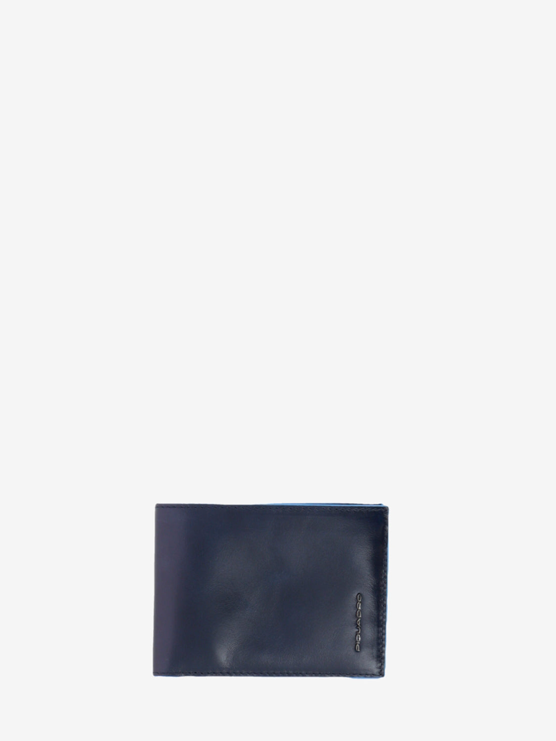 Wallet con portadocumenti a ribalta blu