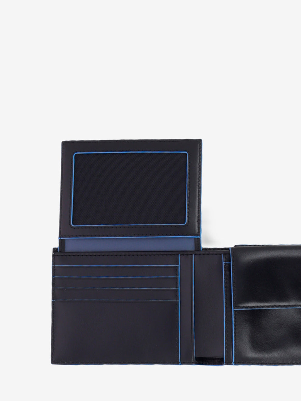 Wallet con porta documenti a ribalta nero