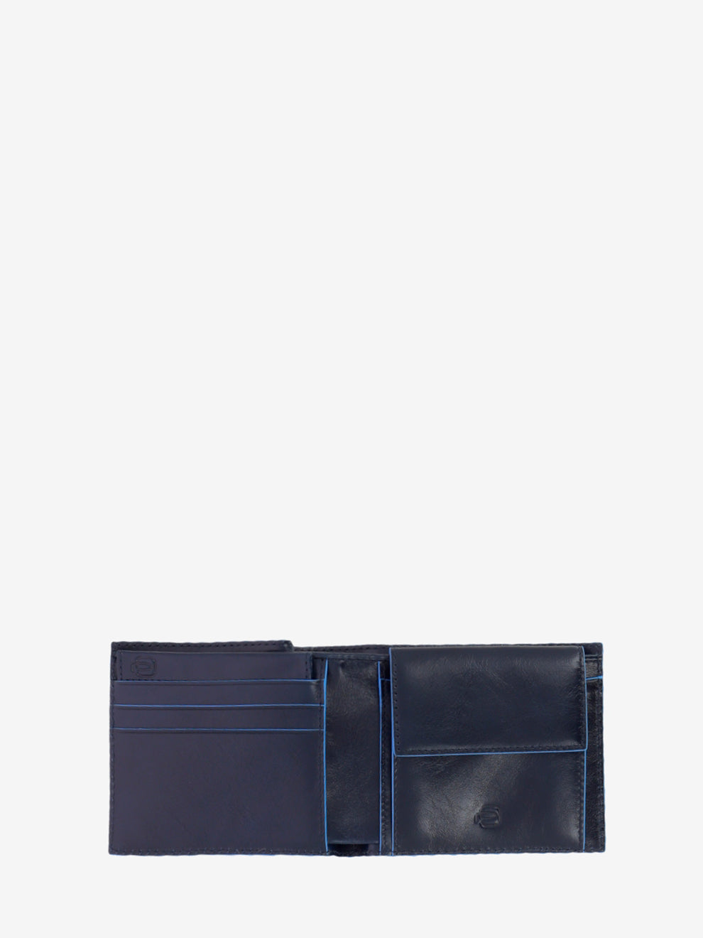 Wallet con portamonete blu