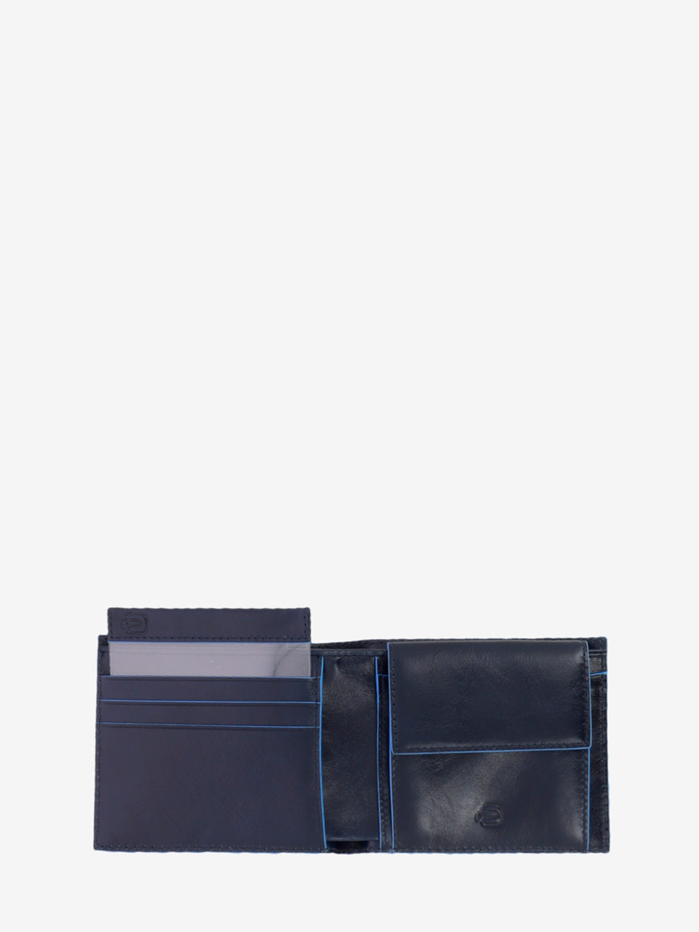 Wallet con portamonete blu