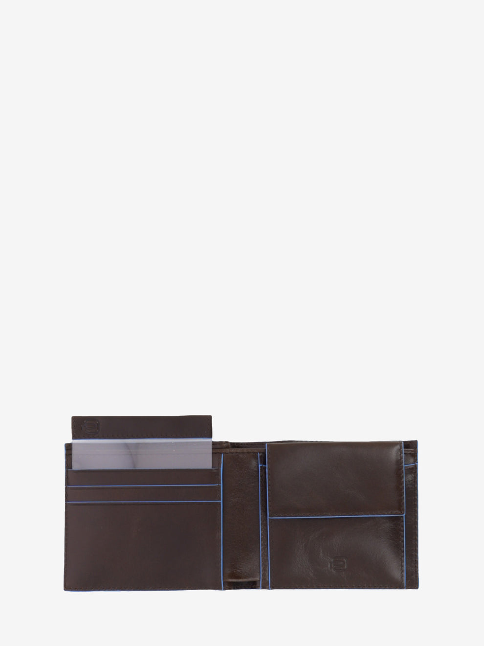 Wallet con portamonete mogano