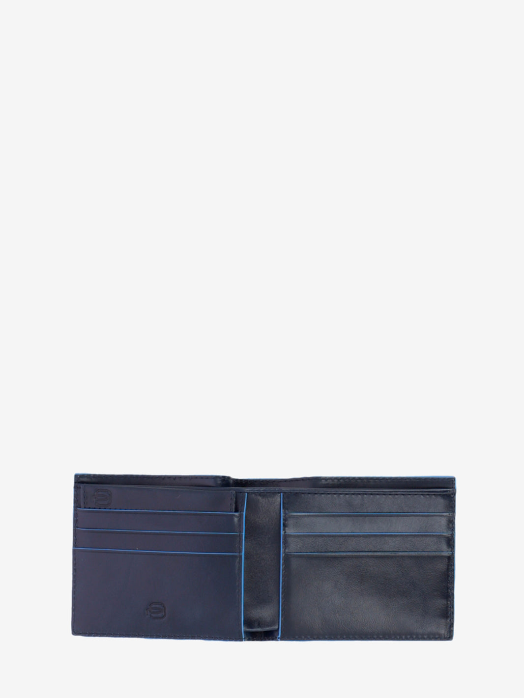 Leather wallet with removable blue document holder