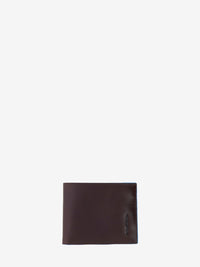 Wallet in pelle con porta documenti rimovibile mogano