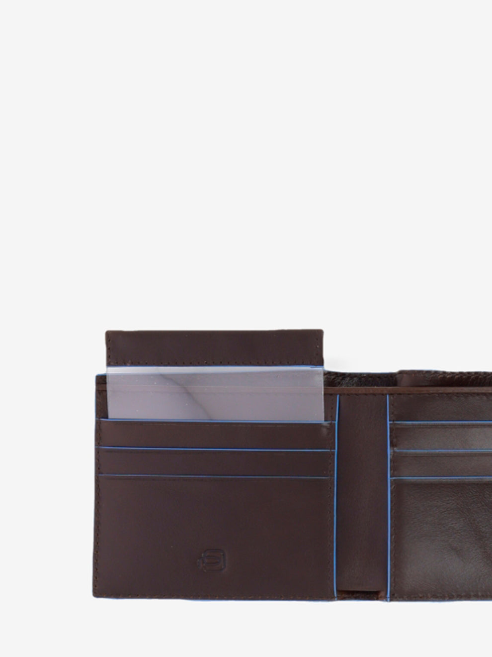 Wallet in pelle con porta documenti rimovibile mogano
