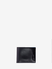 Wallet in pelle con porta documenti rimovibile nero