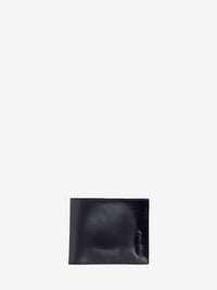 Wallet in pelle con porta documenti rimovibile nero
