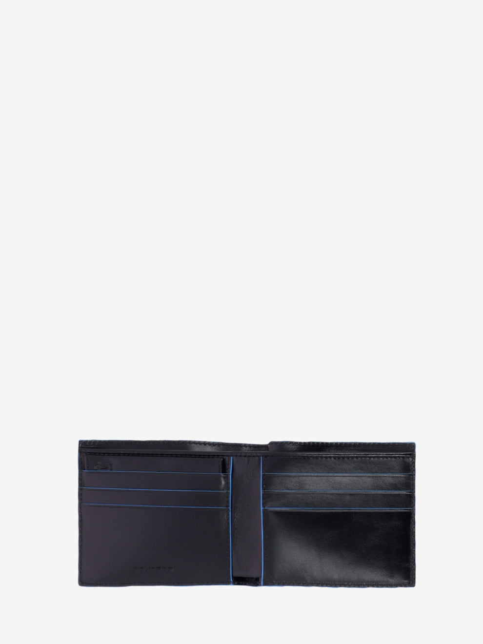 Wallet in pelle con porta documenti rimovibile nero