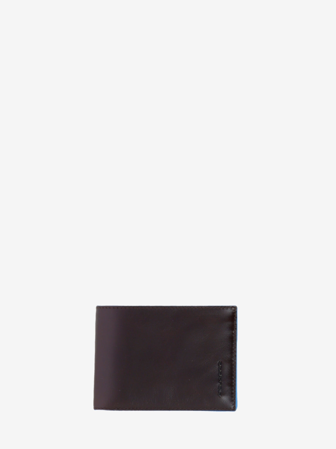 Wallet in pelle con portamonete mogano