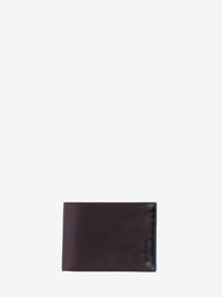 Wallet in pelle con portamonete mogano