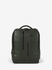 PIQUADRO - Zaino in pelle porta pc 14'' verde