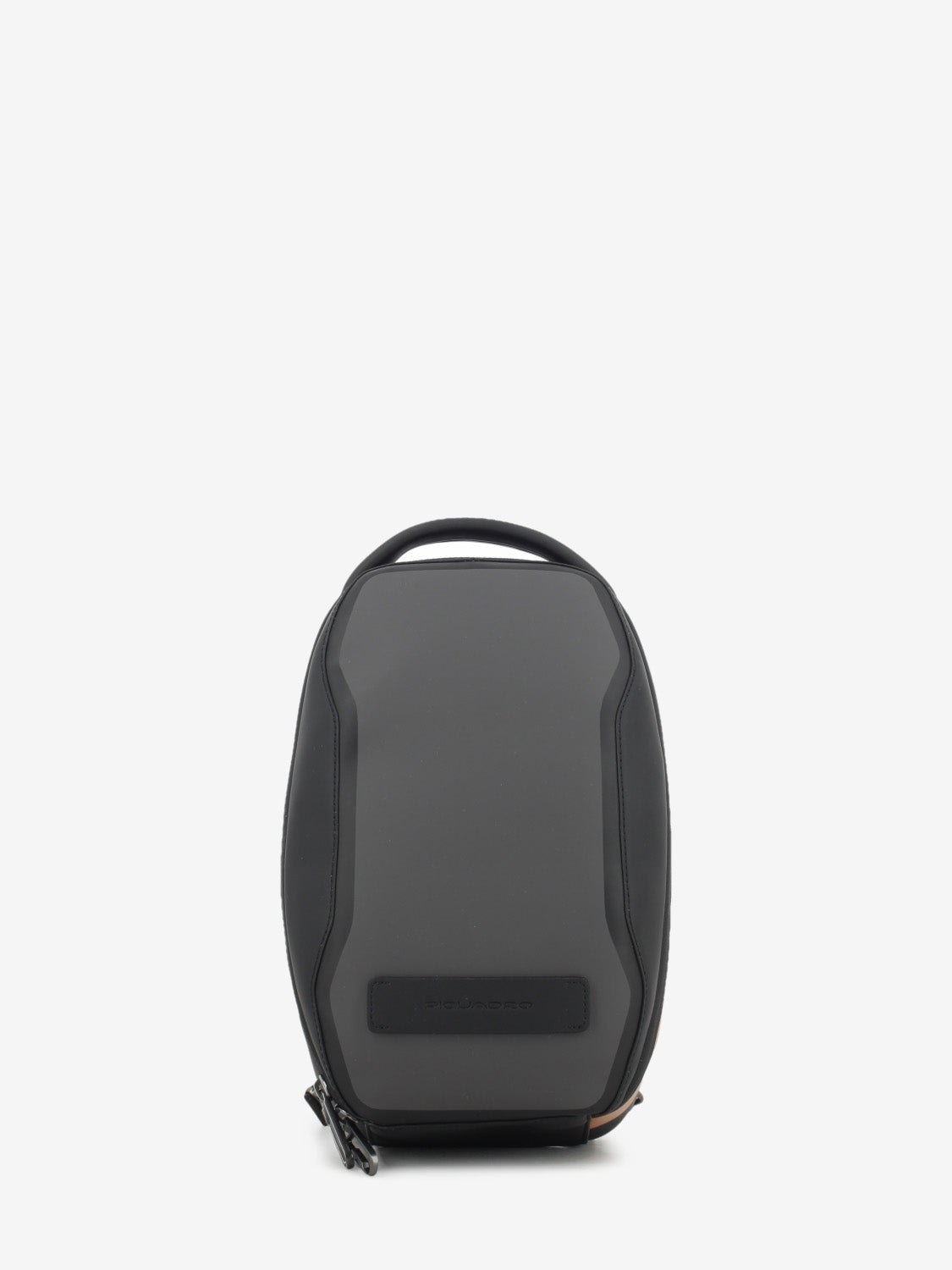 ONE-SHOULDER BAG IN BLACK RUBBERIZED FABRIC CA7150W146_N
