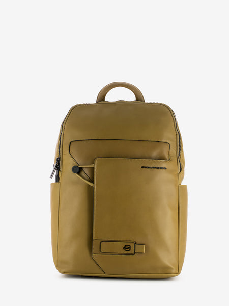 Zaino pc 14'' in pelle beige