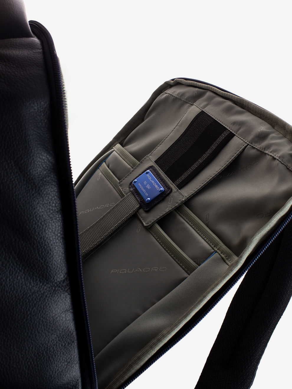 Laptop and iPad backpack with blue pocket 