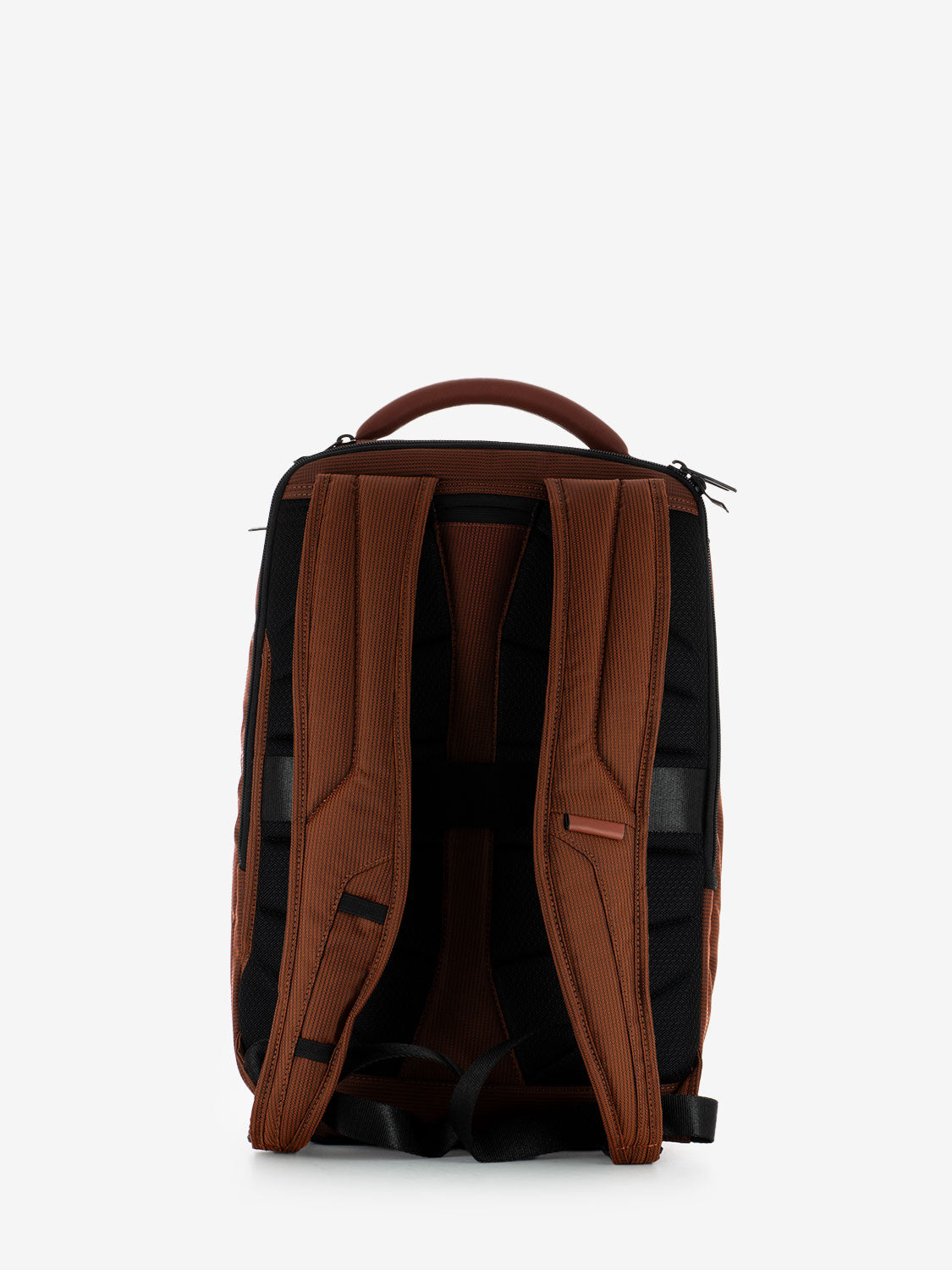 Zaino porta pc in tessuto e pelle vegana arancio