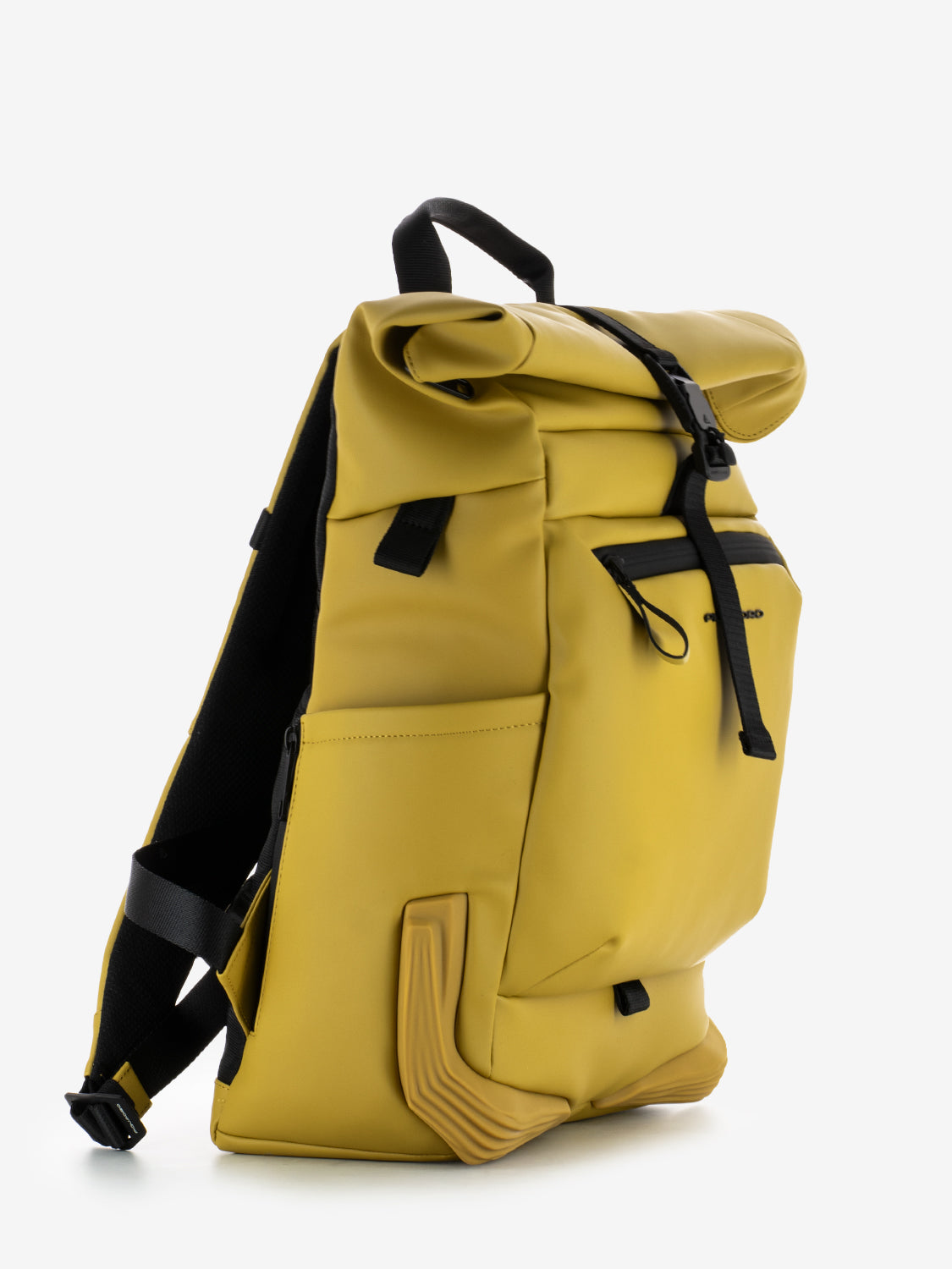Zaino roll-top in tessuto giallo