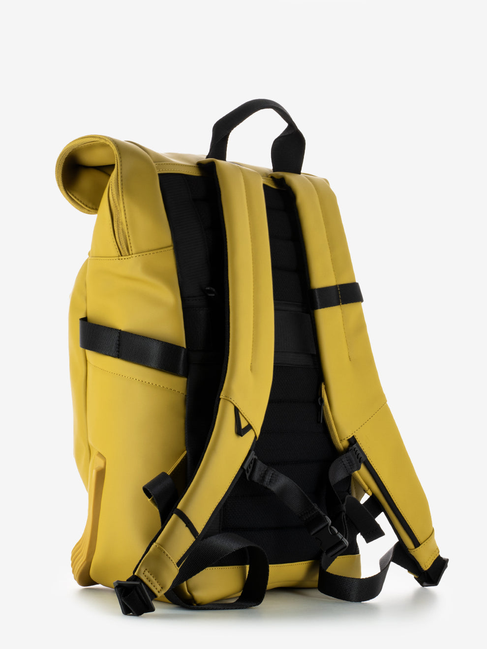 Zaino roll-top in tessuto giallo